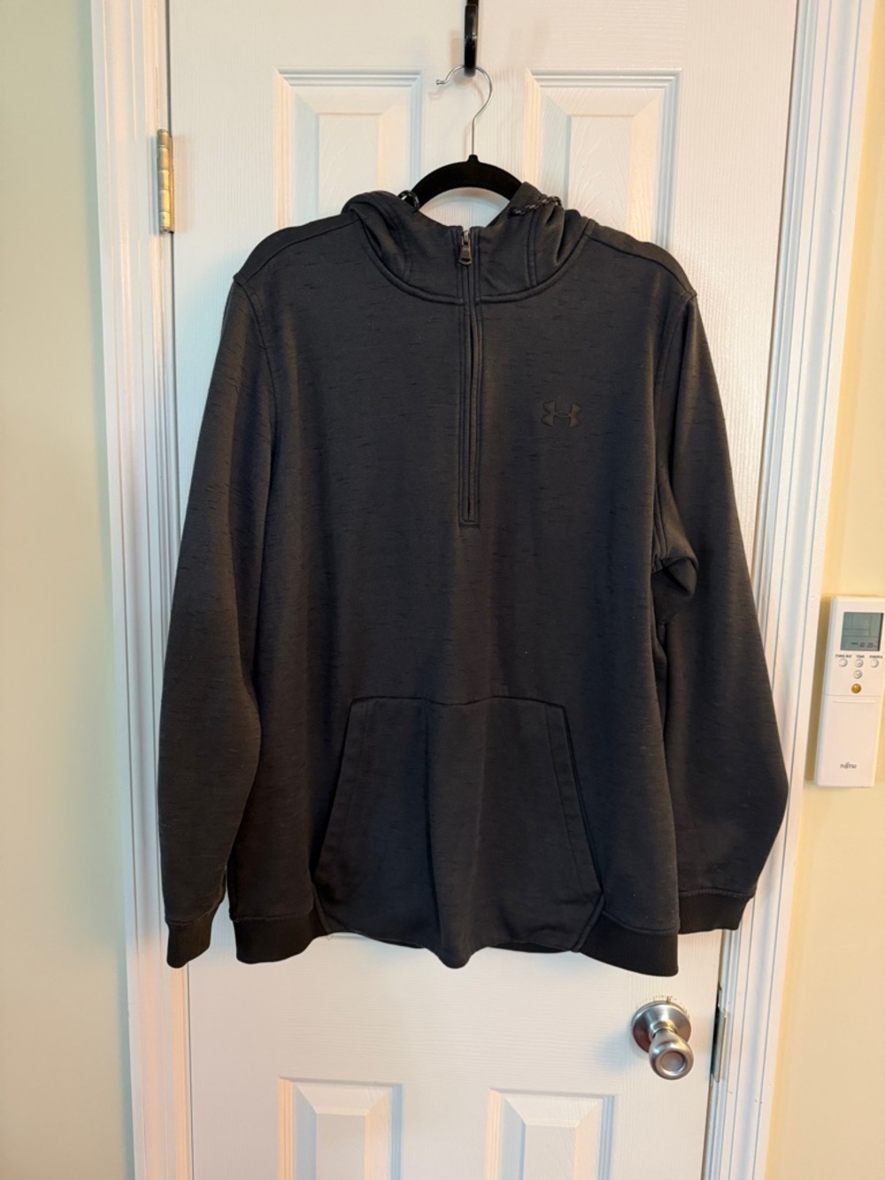 Under Armour Black Half-Zip Hoodie Sweatshirt